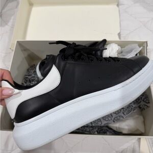 Alexander McQueen Black and White Sneakers size 11 US EU 44